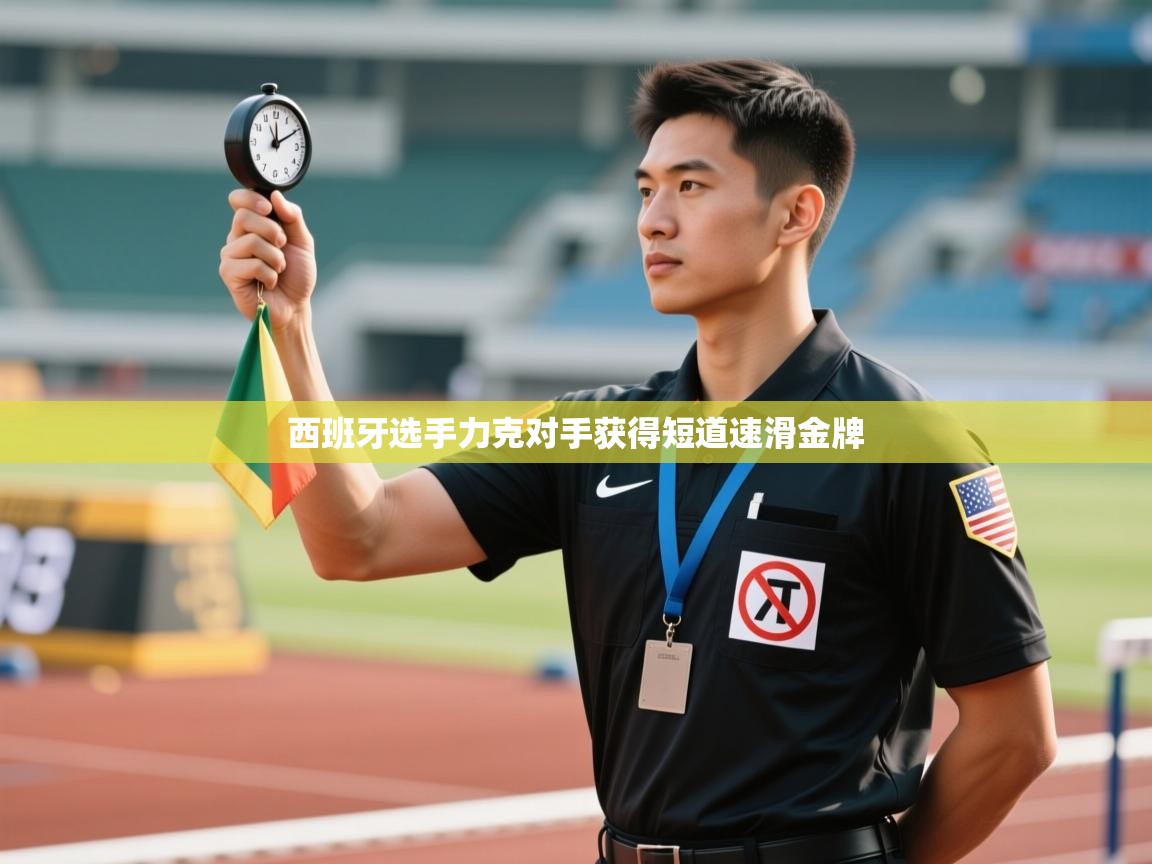 西班牙选手力克对手获得短道速滑金牌